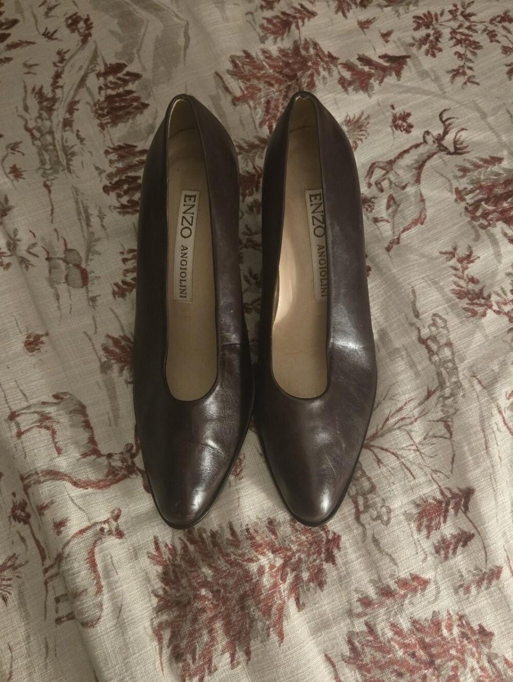 Enzo Angiolini leather heels dark brown